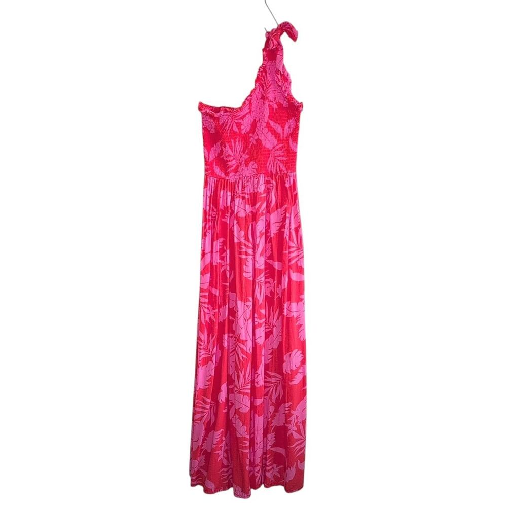 Japna Vibrant Floral Print One Shoulder Maxi Dress Size S Travel Resort Island